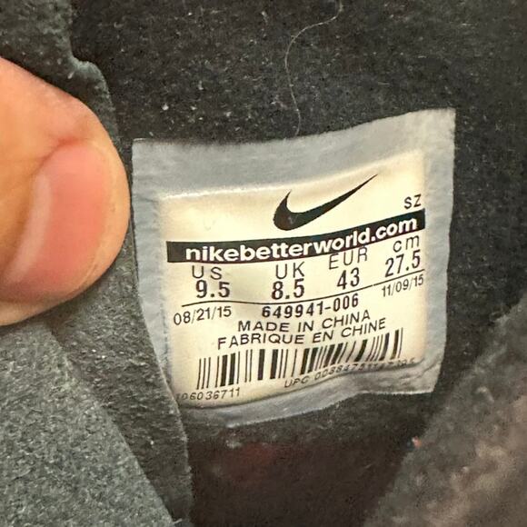 WORN ONCE Nike x Acronym Air Force 1 Downtown Boot Cinch Black Crimson 9.5 - Picture 10 of 11